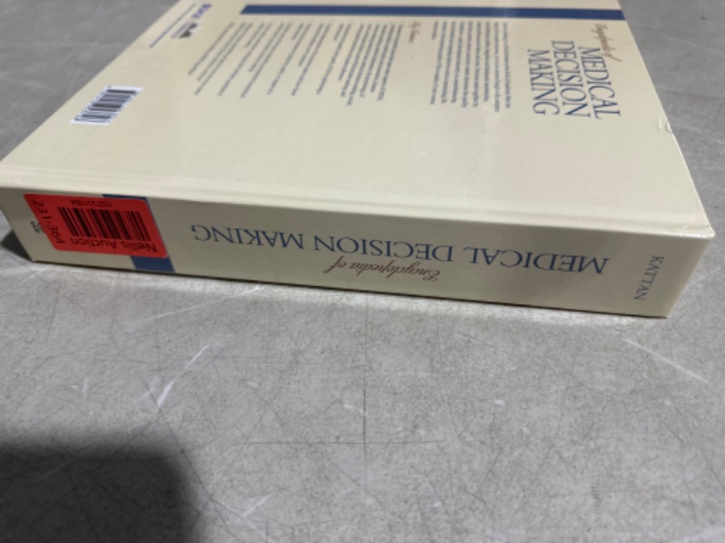Photo 1 of **1 BOOK ONLY**Encyclopedia of Medical Decision Making