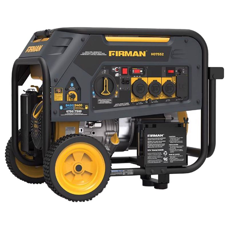 Photo 1 of [READ NOTES FOR DAMAGE]**
Firman R-H07552 9,400 W / 7,500 W Hybrid Dual Fuel Generator