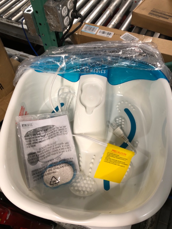 Photo 2 of (SEE NOTES) HoMedics Bubble Mate Foot Spa, Toe Touch Controlled Foot Bath with Invigorating Bubbles and Splash Proof, Raised Massage nodes and Removable Pumice Stone