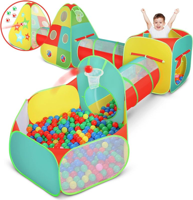 Photo 1 of (SIMILAR TO STOCK PHOTO) Kiddzery 5pc Tunnel Kids Play Tent Jungle Gym Crawl Through Tunnels for Kids - Indoor & Outdoor Gift for Toddler, Boys & Girls