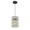 Photo 1 of 1-Light Modern Mini Pendant Light Black Crystal Hanging Chandelier for Kitchen Island