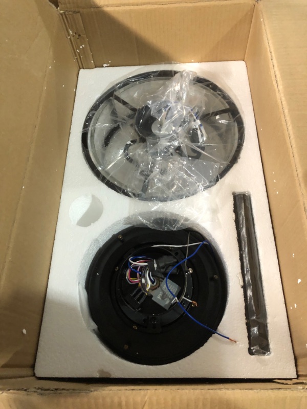 Photo 1 of ****CAUTION MAJOR DAMAGE BROKEN FAN HEAD, BROKEN GLASS SHOULD BE TAKEN OUT***
Craig 52 in. Indoor Black Ceiling Fan with Light Kit and Remote Control Included