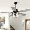 Photo 1 of ****CAUTION MAJOR DAMAGE BROKEN FAN HEAD, BROKEN GLASS SHOULD BE TAKEN OUT***
Craig 52 in. Indoor Black Ceiling Fan with Light Kit and Remote Control Included