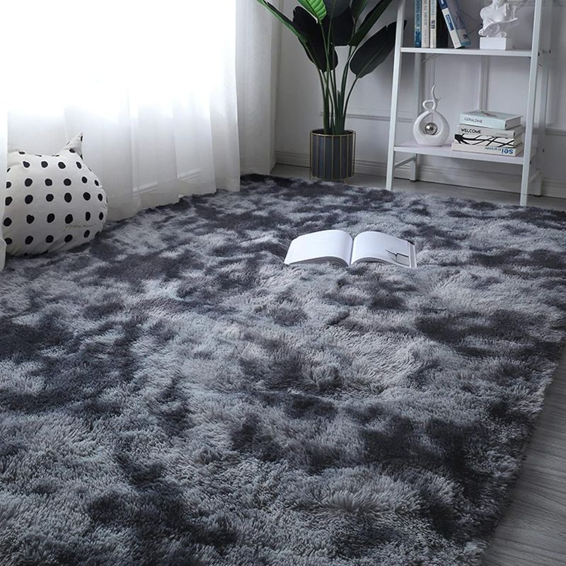 Photo 1 of (READ FULL POST) ROCYJULIN Area Rugs 8x10 for Living Room, Thickened Fluffy 8x10 Area Rugs for Bedroom, Ultra Soft Non-Slip Large Shag Fuzzy Rug for Nursery, Kids, Girls, Boys, Grey
