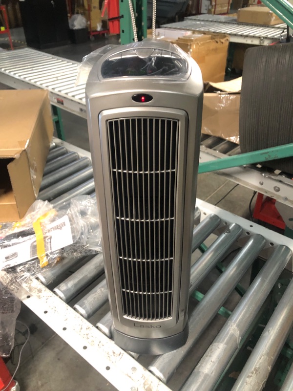 Photo 2 of Lasko 1500W Digital Ceramic Space Heater with Remote, 755320, Silver