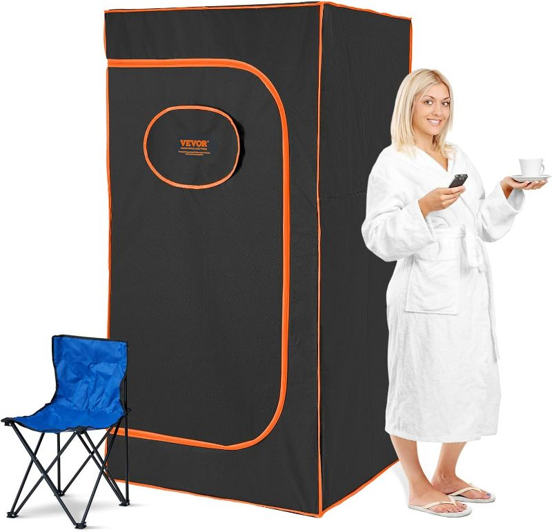 Photo 1 of VEVOR Portable Sauna Tent Full Size, 1400W Personal Sauna Kit
