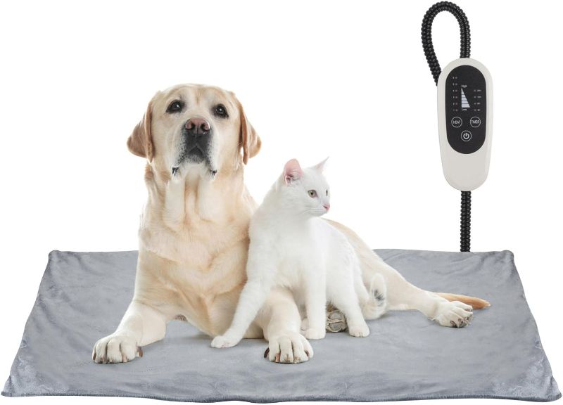 Photo 1 of (READ FULL POST) Pet Heating Pad, Dogs Cats Heating Pad with Timer, 24" x 35" Indoor Heating Pad for Dogs Cats with Chew Resistant Cord, Electric Heating Pads for Elderly Pets, 6 Temperature Modes
