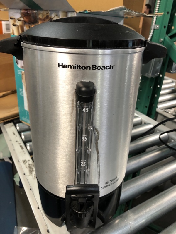 Photo 2 of **SEE NOTES** Hamilton Beach 45 Cup Coffee Urn and Hot Beverage Dispenser, Silver 