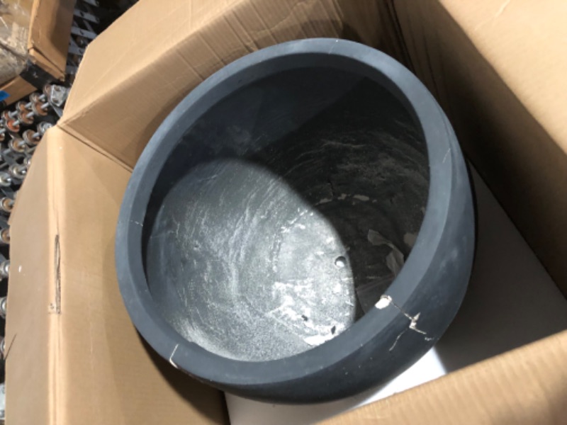 Photo 4 of ***COMPLETELY DESTROYED - NOT FUNCTIONAL - FOR PARTS ONLY - SEE PICTURES - NONREFUNDABLE - SEE COMMENTS***
Kante 20" D Lightweight Concrete Outdoor Round Bowl Planter