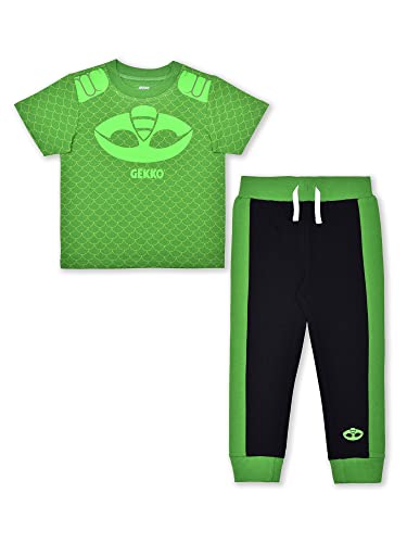 Photo 1 of PJ Masks Catboy or Gekko Boys’ T-Shirt and Jogger Set for Toddler and Little Kids – Blue/Navy or Green/Black BOY SIZE 6
