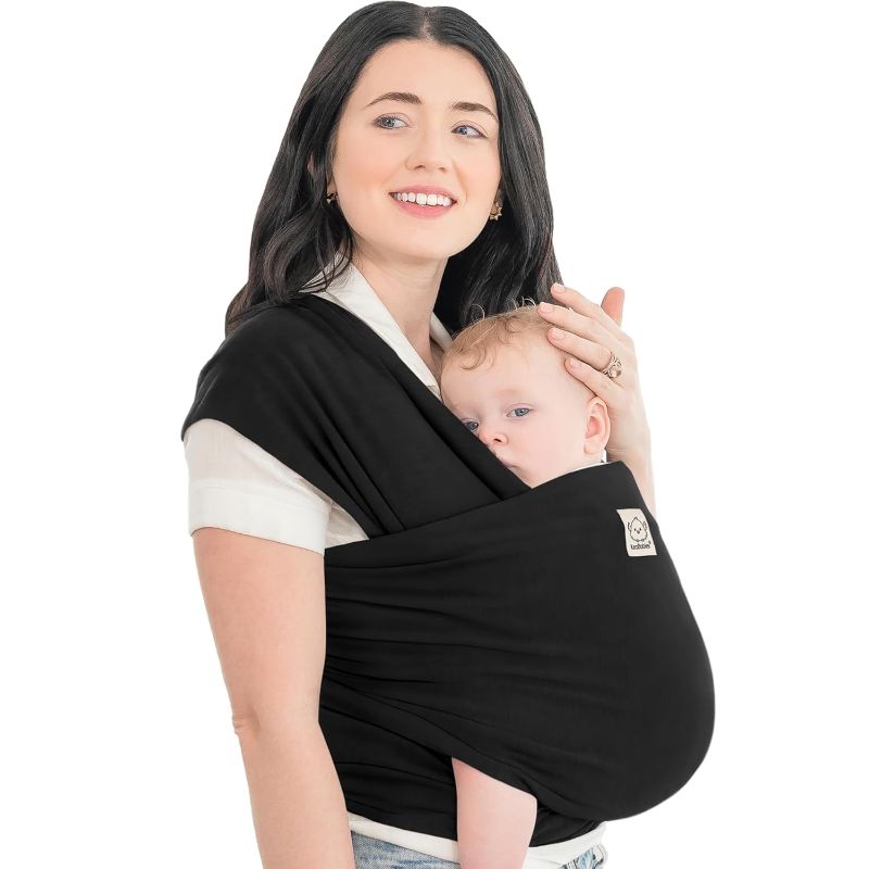 Photo 1 of KeaBabies Baby Wrap Carrier - All in 1 Original Breathable Baby Sling, Lightweight,Hands Free Baby Carrier Sling, Baby Carrier Wrap, Baby Carriers for Newborn, Infant,Baby Wraps Carrier (Trendy Black)
