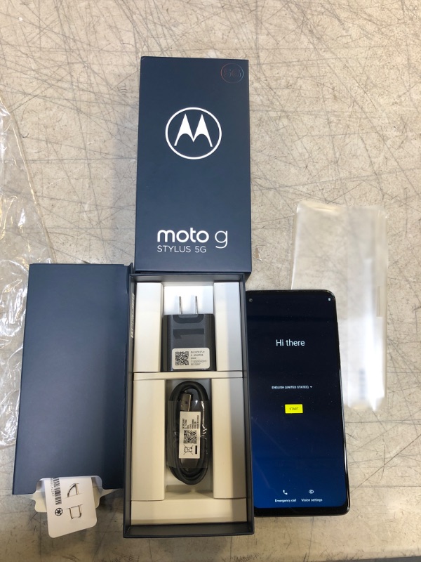 Photo 2 of Motorola Moto G Stylus 5G | 2021 | 2-Day Battery | Unlocked | Made for US 4/128GB | 48MP Camera | Cosmic Emerald Cosmic Emerald Unlocked Smartphone