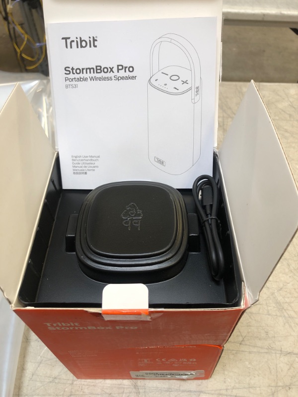 Photo 2 of Upgraded Tribit StormBox Pro Portable Bluetooth Speaker with High Fidelity 360 Sound, Bluetooth 5.3, 3 Drivers with 2 Passive Radiators, Built-in XBass, 24H Playtime, IP67 Waterproof for Outdoors