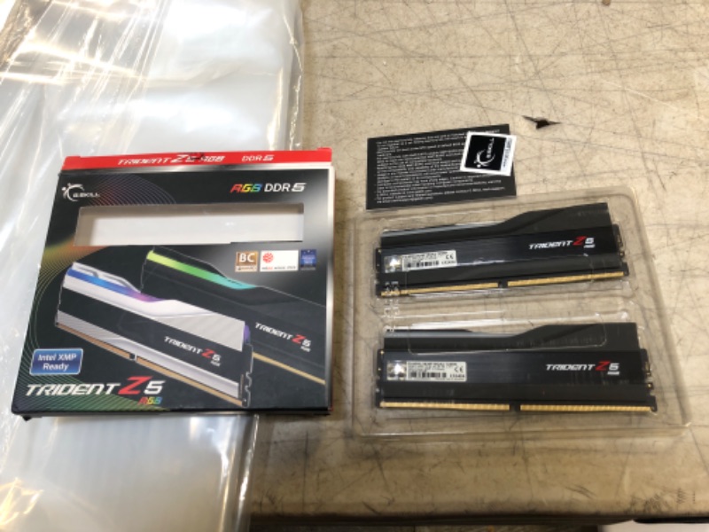 Photo 2 of G.Skill Trident Z5 RGB Series (Intel XMP) 32GB (2 x 16GB) 288-Pin SDRAM DDR5 6000 CL36-36-36-96 1.35V Dual Channel Desktop Memory F5-6000J3636F16GA2-TZ5RK (Matte Black)