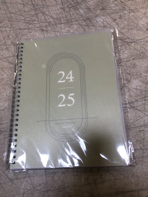 Photo 2 of Monthly Planner 2024-2025, Calendar 24 Months Planner with Flexible PVC Cover for Home,School and Office Work, 7" x 9", Jan 2024 - Dec 2025-Green Green-B5(2024-2025)