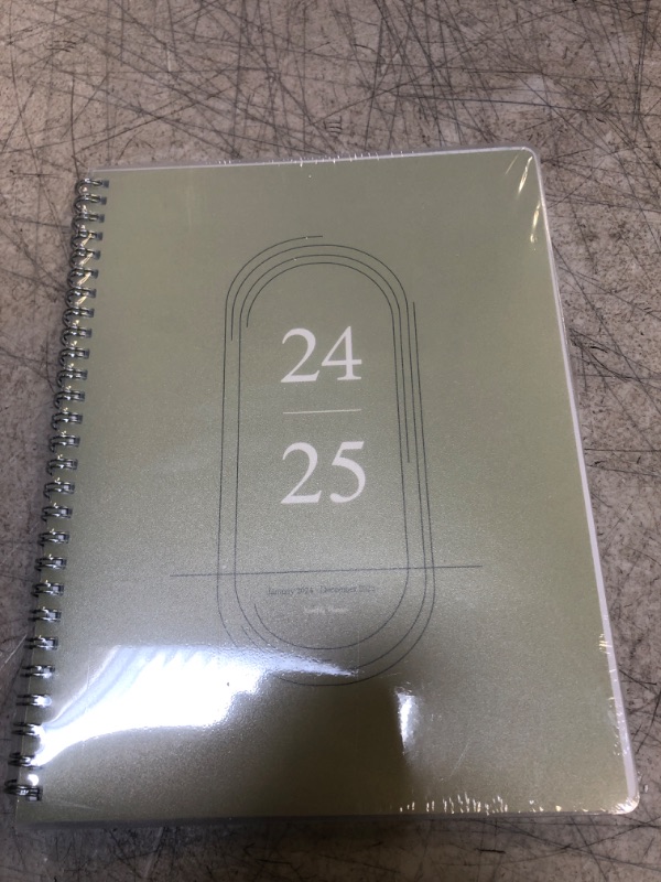 Photo 2 of Monthly Planner 2024-2025, Calendar 24 Months Planner with Flexible PVC Cover for Home,School and Office Work, 7" x 9", Jan 2024 - Dec 2025-Green Green-B5(2024-2025)