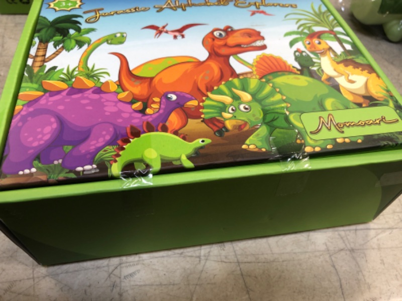 Photo 2 of Dinosaur Alphabet Learning Toys with Uppercase and Lowercase - 13 Dinos - 26 Letters - Preschool Activities Montessori Fine Motor Skills for Toddlers Kids Boys Girls Gift