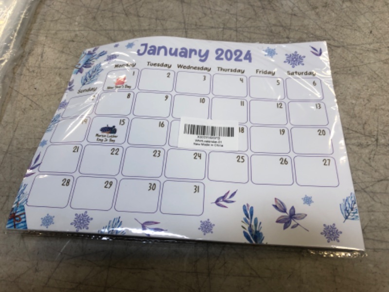 Photo 2 of Desk Calendar 2024-2025, Desk Calendar for Home Office School, Wall Calendar with Hook, 18 Monthly Hanging Calendar from January 2024 to June 2025, 8 x 10 inches Calendars (01)