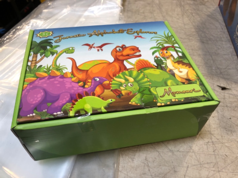 Photo 2 of Dinosaur Alphabet Learning Toys with Uppercase and Lowercase - 13 Dinos - 26 Letters - Preschool Activities Montessori Fine Motor Skills for Toddlers Kids Boys Girls Gift