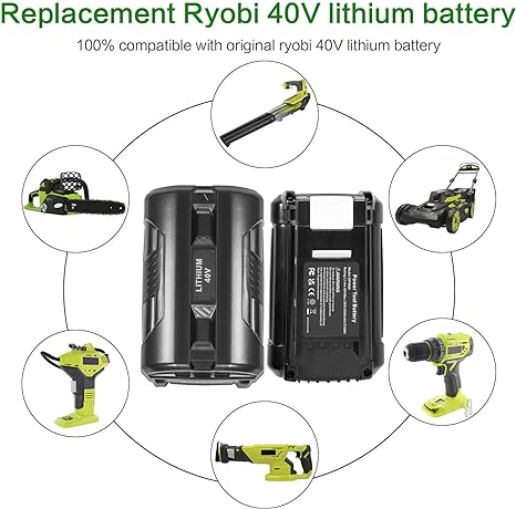 Photo 1 of 40V 6000mAh Lithium Battery Replacement for All Ryobi 40-Volt Power Tools