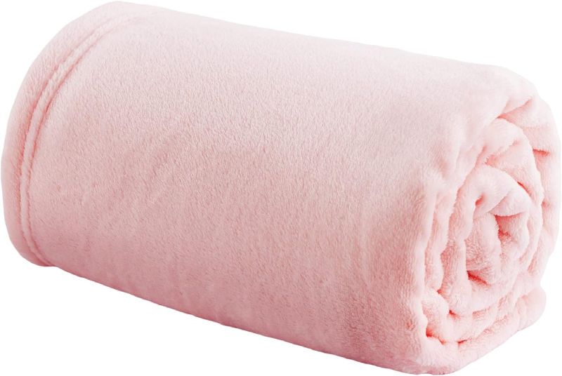 Photo 1 of Bedsure Kids Blanket for Girls and Boys - Soft Cozy Throw Blankets for Kids Bed, Cute Small Travel Blanket, 43x55 Inches, Pink