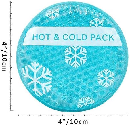 Photo 1 of  Small Hot Cold 6 Packs, Reusable Round Gel Beads Ice Pack with Cloth Backing, Hot and Cold Therapy for Breastfeed Injury, Kids Pain Relief, Headache, Tired Eyes, Wisdom Teeth, Sinus Relief