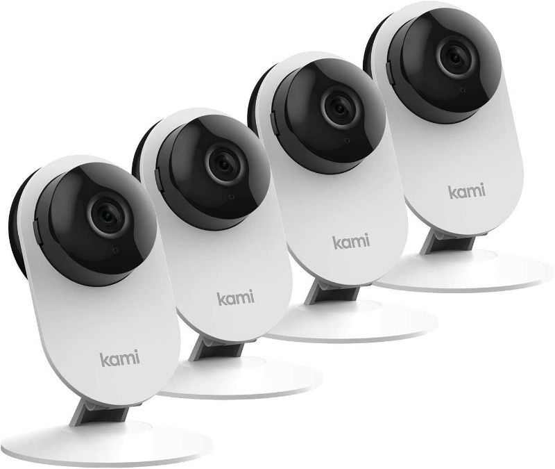 Photo 1 of  1080P Security Camera 4PCS, Indoor Home Surveillance System with AI Detection, Activity Zone, Kami & YI Home APP, Compatible with Alexa & Google