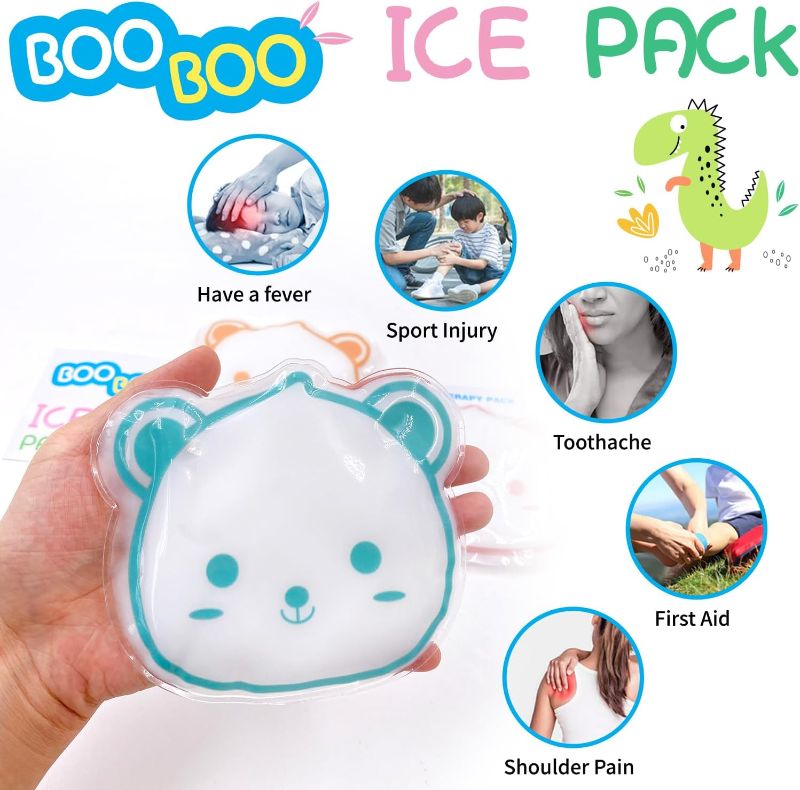 Photo 1 of  Boo Boo Ice Pack, Kid Reusable Ice Pack, Auxiliary Fever Reduction, Hot Cold Pack for Kid Injuries, Wisdom Teeth, Baby Colic, Gas and Upset Stomach, Pain Relief, Fever, Headaches 