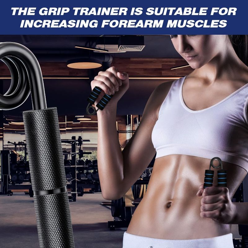 Photo 1 of  Metal Hand Grip Set, Hand Grip Strengthener Heavy Wrist Strengthener Resistance 100, 150, 200, 250, 300 LBS Grip Strength Trainer, Metal Exerciser for Hand, Forearm with Protective Case 