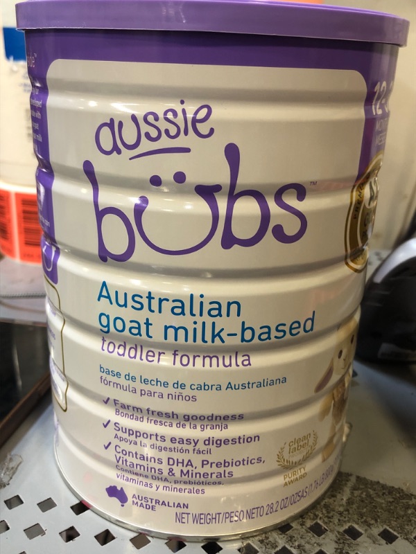 Photo 2 of Aussie Bubs Australian Goat Milk-Based Toddler Formula, For Kids 12-36 months, Made with Fresh Goat Milk, 28.2 oz 07-2924 