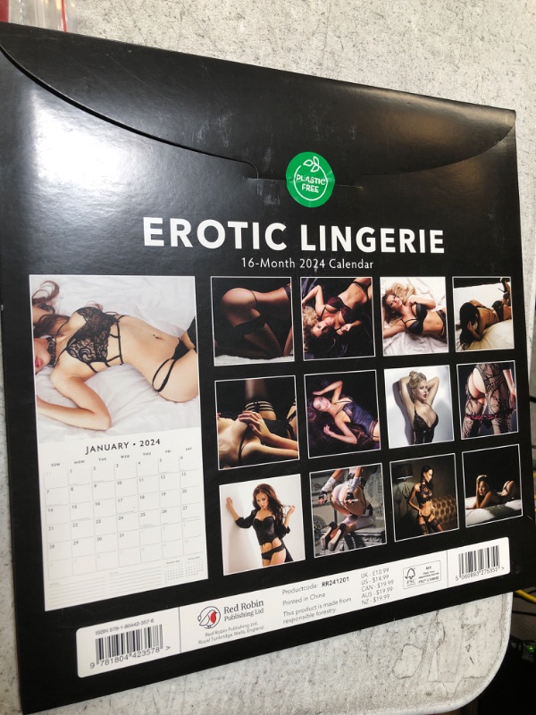 Photo 2 of 2024 Erotic Lingerie Wall Calendar by Red Robin, 12 x 12