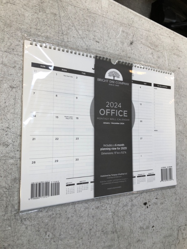 Photo 1 of 2024 OFFICE MONTHLY WALL CALENDAR 