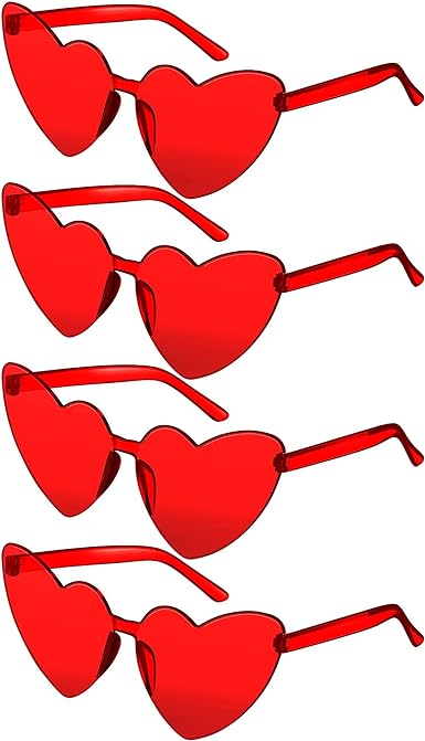 Photo 1 of Heart Sunglasses for Women Valentine Sunglasses Bulk Eyewear Accessories Heart Shaped Sunglasses for Party Favor
