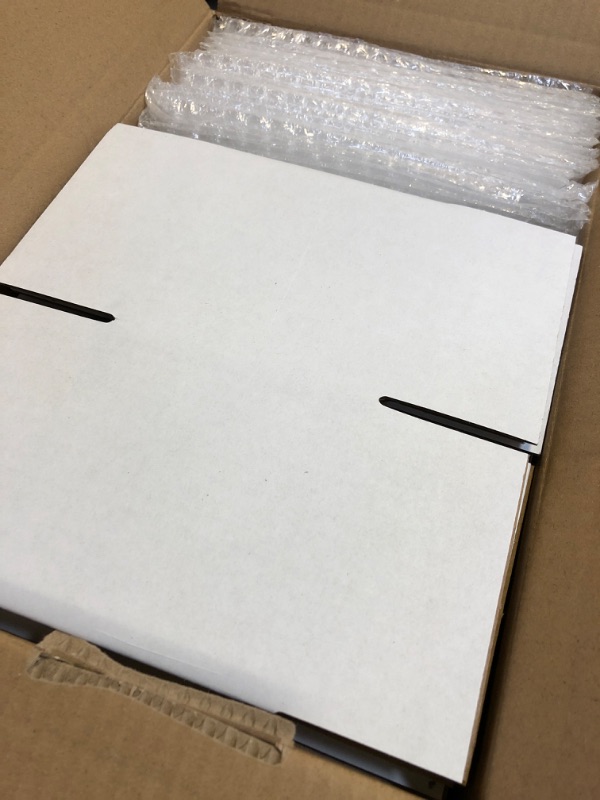 Photo 1 of  White Shipping Boxes 4x4x4 Inches Small Corrugated Cardboard Boxes, 25 Pack