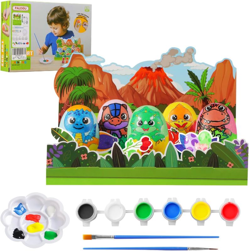 Photo 1 of Easter Egg Dinosaur Painting Kit,Arts and Crafts, DIY Arts Crafts Kits Gift for Boys and Girls,Easter Basket Fillers,Kid Toys,Easter Egg Hunt Creativity Activity Gifts,Birthday Gifts
