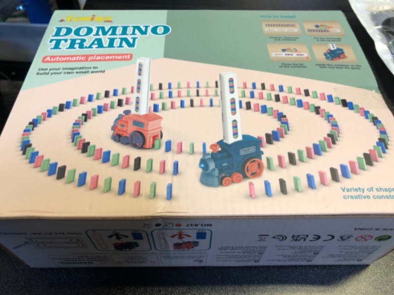 Photo 2 of Domino Train - 200 PCS Automatic Domino Train Toy Set, Fun Domino Games for Kids, Automatic Blocks Laying Toy Train Set, Blocks Domino Set Building and Stacking Toy Gift for Boys and Girls
