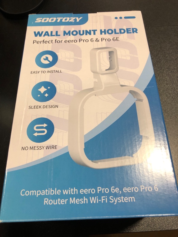 Photo 2 of Wall Mount Holder for eero Pro 6e/Pro 6 Mesh Wi-Fi System,Outlet Wall Mount Stand Bracket for eero Pro 6e/6 Extender Router,Wall Bracket for eero Pro 6e tri-Band Mesh, No Messy Wire(3 Pack)
