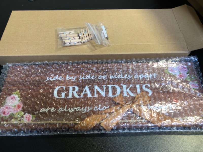 Photo 1 of 15" X 6" WOOD SIGN GIFT FROM GRANDKIDS TO GRANDPARENTS