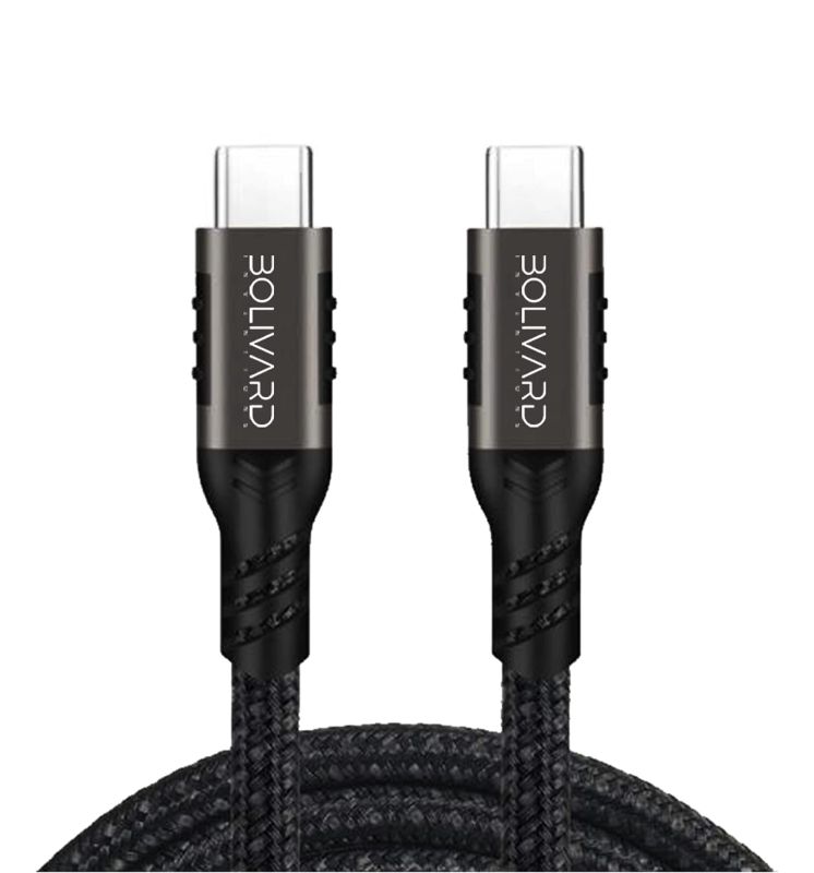 Photo 1 of Bolivard USB C to USB C (3.2 Gen) Premium Cable (3.3ft) (100W, 20V, 5A) PD Fast Charging, (20Gbps) Data Transfer, (4K) Video Output, Compatible with All Devices with USB-C Input, Black
