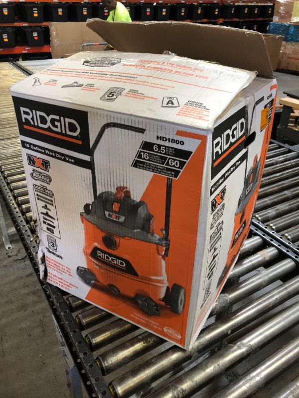 Photo 3 of Ridgid 16 gal. 6.5-Peak HP NXT Wet Dry Shop Vacuum with Fine Dust Filter and Accessories