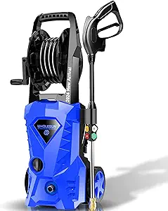 Photo 1 of WHOLESUN WS 3000 Electric Pressure Washer, 1.58GPM 1600W High Power Washer Machine with Spray Gun & 4 Nozzles for Cars, Homes, Driveways, Patios( blue) 