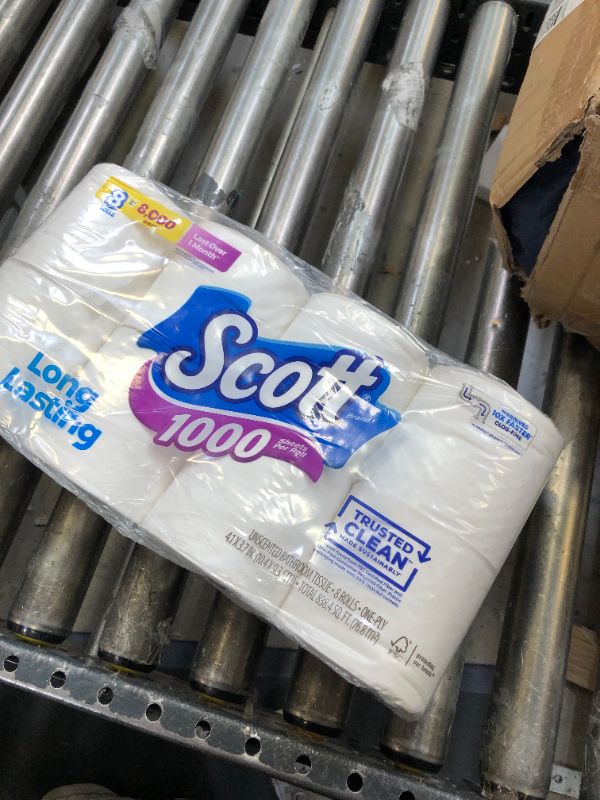 Photo 2 of Scott 1000 Sheets Per Roll, 8 Toilet Paper Rolls, Bath Tissue 8 Count (Pack of 1)