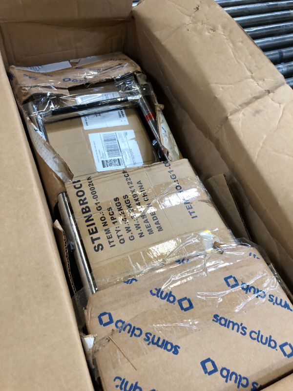 Photo 1 of Amarine Made 5 Step Folding Ladder Boat Stern Mount Removable Ladder Marine Stainless Steel Pontoon Ladder Transom Ladder Polished 2+3 Step with Rubber Grips (with Mounting Screws)-550lbs Capacity