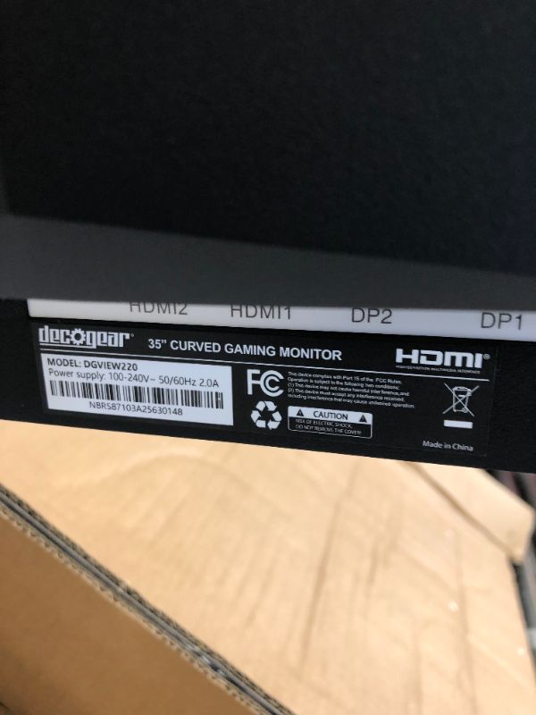 Photo 3 of Deco Gear 35” Curved Gaming Ultrawide Monitor, 3440x1440, 120hz, 1ms MPRT, 21:9, 99% sRGB Single Monitor 120Hz , 3440 x 1440