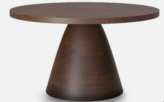 Photo 1 of Winnie Modern 30 inch Wide Metal Round Coffee Table in Walnut