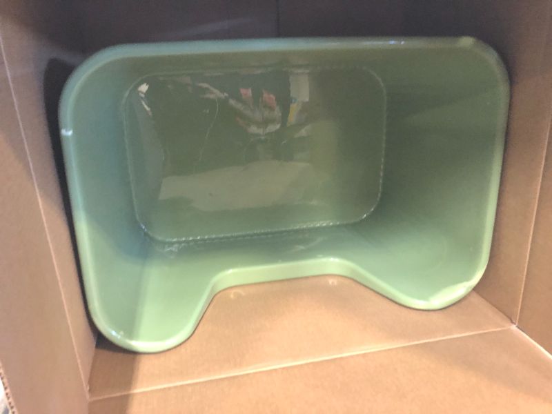 Photo 2 of TownTime Extra Large Litter Box with High Sides 25.27" Lx17.83 Wx13.11 H,Anti-Splashing Kitty Litter Box,Tool-Free Assembly,Multi Cat Litter Box,Jumbo Litter Box (Green)