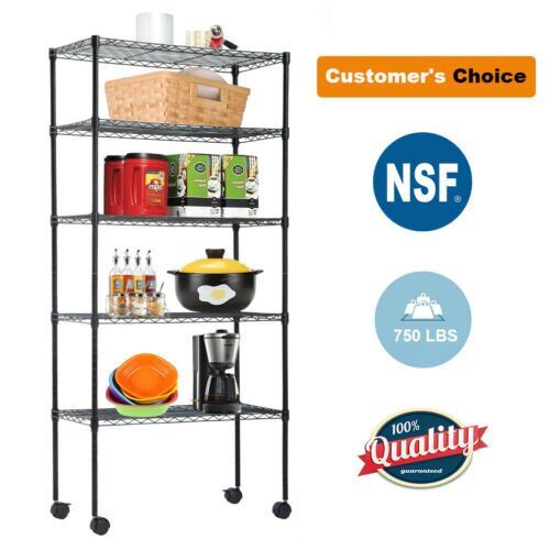Photo 1 of *PARTS ONLY* New 5-Tier Wire Shelving Unit Steel Large Metal Shelf Organizer Garage Storage
