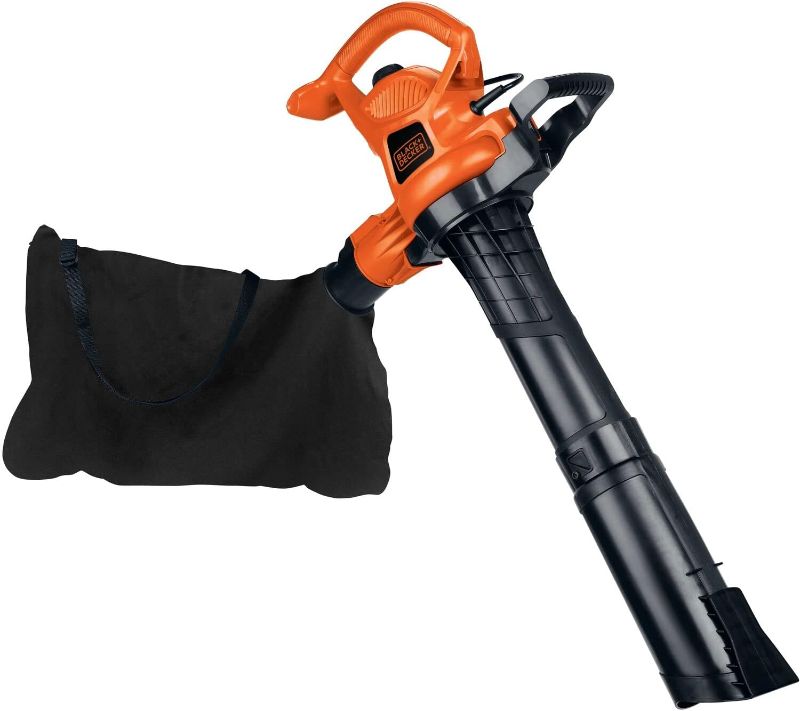 Photo 1 of BLACK+DECKER 3-in-1 Leaf Blower, Leaf Vacuum and Mulcher, Up to 230 MPH, 12 Amp, Corded Electric (BV3600)
