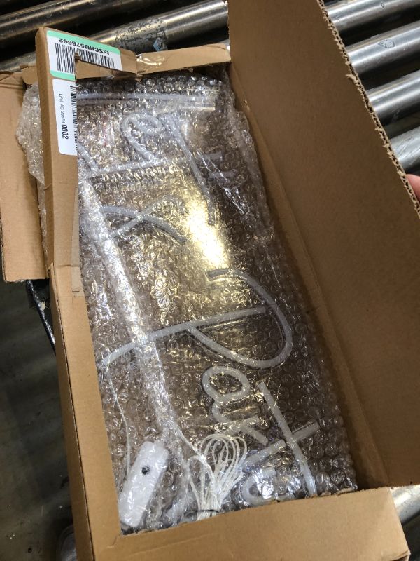 Photo 1 of Hawisphy Let's Party Neon Signs Dimmable Neon Light Sign for Wall Decor 20 x 9Inches Large LED Neon Sign Art Decorative Lights for Wedding Party Home Bar Store Festival, Pink