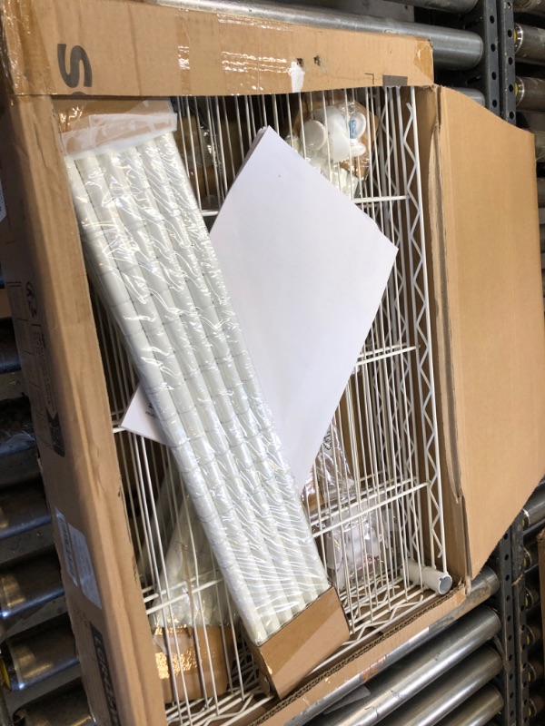 Photo 1 of SONGMICS Clothes Rack, Freestanding Wardrobe Closet, Metal Clothing Racks, Heavy-Duty Garment Rack with Adjustable Wire Shelves, Hanging Rods, Hooks, Dividable, Cloud White ULGR423W01